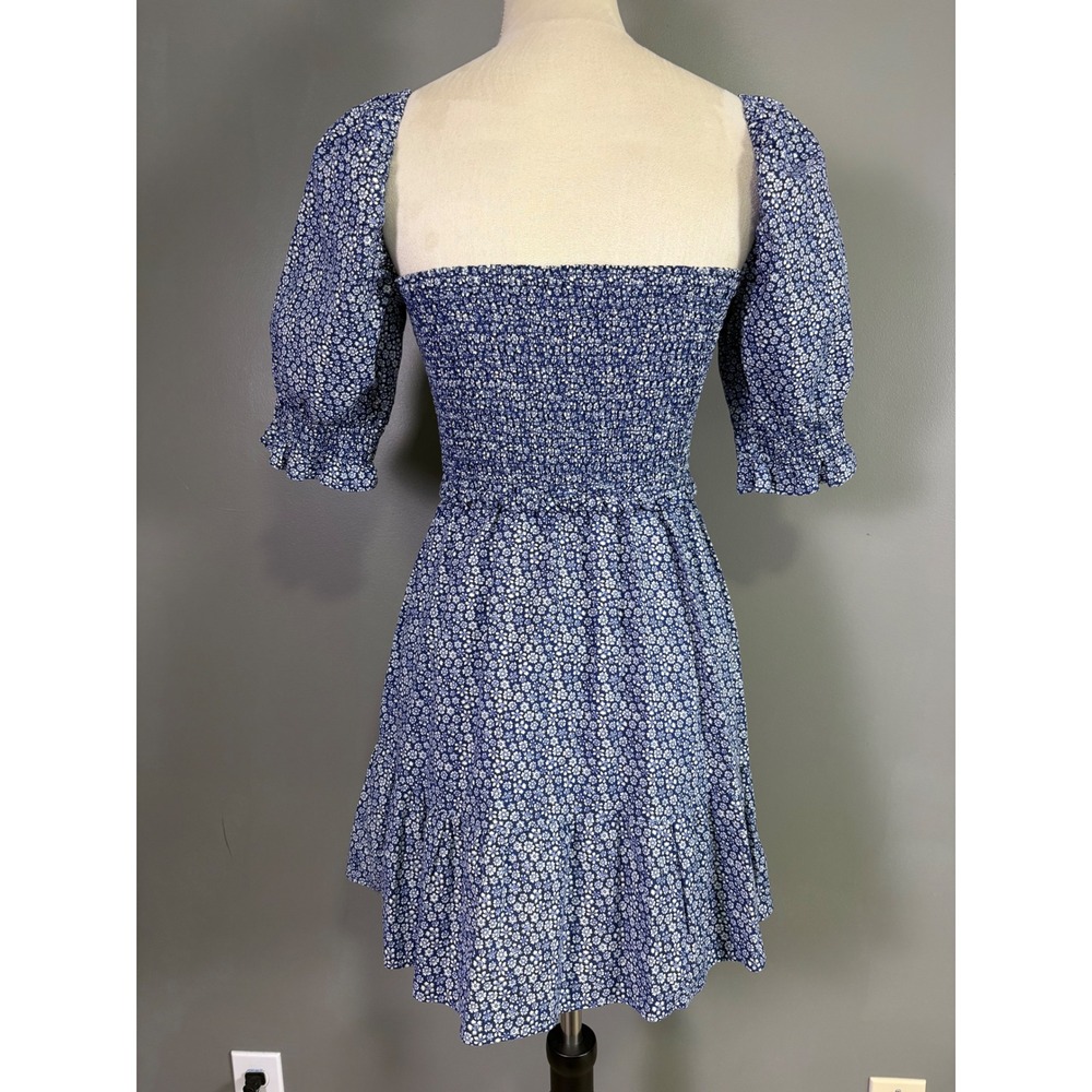 Wilfred Angie Floral Mini Dress XS Smocked Puff Sleeve Cottage Prairie Country - Picture 3 of 8